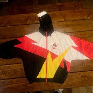 VINTAGE Kansas City Chiefs Zipper Jacket {NFL GAME DAY BRAND} size Large